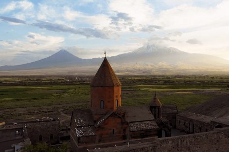 Khor Virap Monastery with Mount Ararat in the background