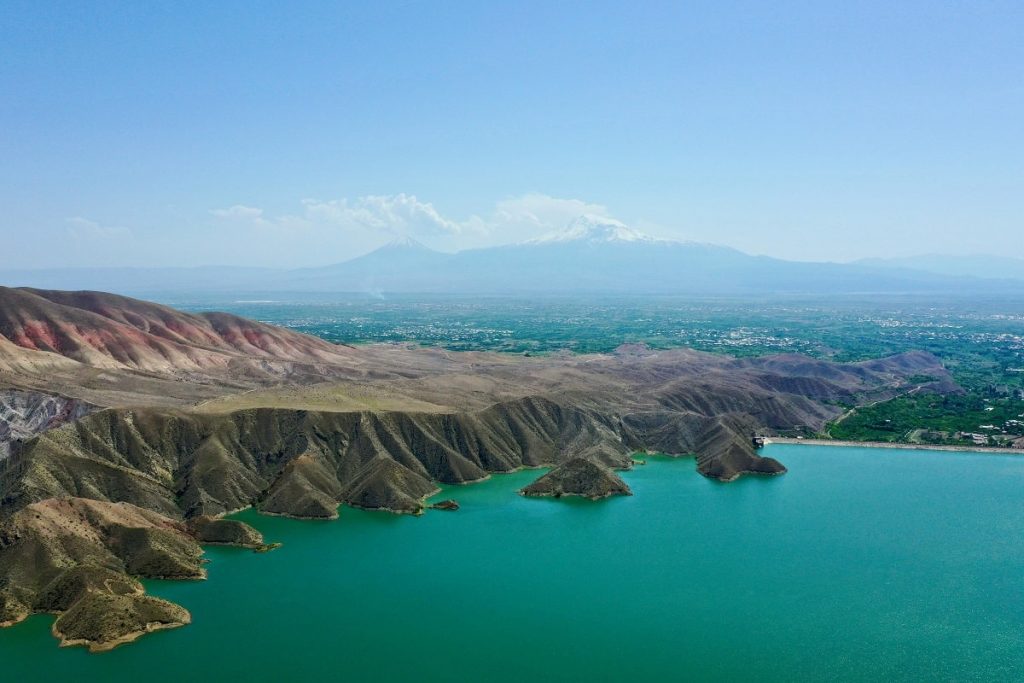 Azat Reservoir panoramic view, Armenia